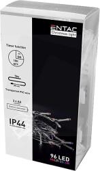 Entac Karácsonyi IP44 füzér, 96 LED, Időzítővel színes, 7m (3x AA) (ECL-96MC-T) (ECL-96MC-T)