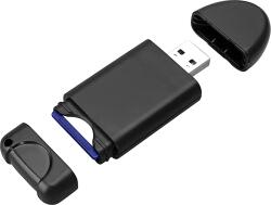 ISY ICR-120 USB 2.0 SD/miniSD/microSD/SDHC kártyaolvasó (2V225535), fekete (ICR-120)