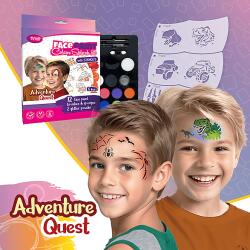 Tytoo Adventure Quest arcfesték szett, 6 db mosaic sablonnal (TY50567) (TY50567)