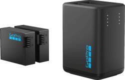 Gopro Dual Battery Charger (HERO13 Black-hez) - dupla akkumulátor töltő, két akkumulátorral (AEDBD-201-EU)
