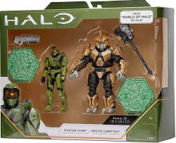 Jazwares Halo Infinite Master Chief vs. Brute Chieftain akció figura csomag, 10 cm (HLW0009) (HLW0009)