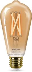 Philips Smart LED WIZ Filament Bulb okos izzó, E27, 7W, 640lm, szabályozható fehér (929003018721) (929003018721)