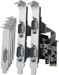 AXAGON PCIe x1 sorosport vezérlő kártya, 4x RS-232 DB9 port, ASIX AX99100 chip (PCEA-S4N) (PCEA-S4N)