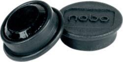 Nobo Fehértábla mágnes 8db, 20mm átmérő, fekete (1901440) (1901440)