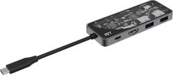 ISY IAD 1028-2 USB 3.1 Type-C multiport adapter, HDMI, 2x USB-A, USB-C PD 100W, átlátszó (2V221998) (IAD-1028-2)