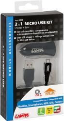 Homasita 0138938 Szivargyújtós töltő 1000 mA + 1 Micro USB kábel 100 cm (138938)