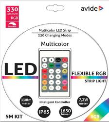 Avide ABLSBL12V5050-30RGB LED Szalag Bliszter 12V 7.2W 5m RGB+Prg. távirányító (ABLSBL12V5050-30RGB-WIFI+IR)