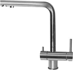 Elleci TOURMALINE INOX, víztisztító rendszerekhez, 3 az 1-ben csaptelep vezetékes hideg/meleg víz, szűrtvíz