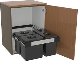 EKOTECH Beépíthető hulladékgyűjtő/kuka FREE JAZZ 60 3x12 liter+1x5 liter (93014162601)