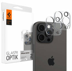 Spigen Folie Protectie Spigen Camera spate Optik Apple iPhone 15 Pro Max / 15 Pro Sticla Securizata Full Glue Set 2 bucati (fol/ca/spi/op/ai1/st/fu/se)