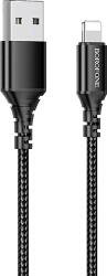 BOROFONE X54 USB - Lightning töltőkábel, szövetborítás, 1 méter, fekete (BX54LIGHTNING B) (BX54LIGHTNING B)