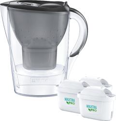 BRITA Marella Cool vízszűrő kancsó kezdőcsomag, 2.4 l, 3 db Maxtra PRO filterrel, szürke (BR1052796) (BR1052796)