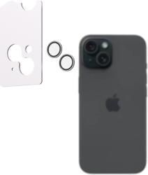 AlzaGuard Elite Lens Protector iPhone 15 / 15 Plus kamera védő fólia - átlátszó + felhelyező keret (AGD-AGL005Z)
