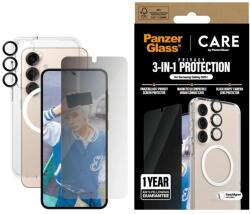 Panzer CARE by PanzerGlass Flagship 3in1 tok + Privalég üvegfólia + Lencsevédő Samsung Galaxy S25+