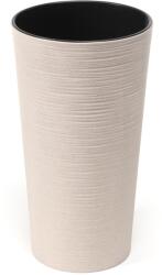 Lamela LILIA ECO DLUTO virágcserép - rovátka, 30 cm átmérőjű, 57 cm magas, fehér (1311117403)