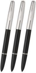 Hero Set 3 stilouri cu penita ascunsa HERO 007, Negru (SET-3xHERO007/NEGRU)