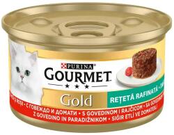 Purina Hrana umeda pentru pisici Purina Gourmet Gold Savoury Cake, Vita si rosii, 12 x 85g (124178070)