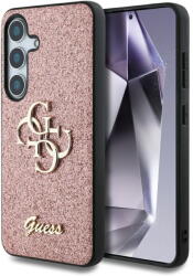 GUESS Husa Husa pentru Samsung Galaxy S25 - Guess Glitter Script Big 4G Logo (GUHCS25SHG4SGP) - Pink (KF2345842) - vexio