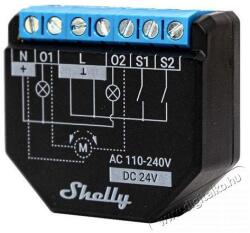  SHELLY PLUS2PM-2 csatornás WiFi-s okos relé mérővel