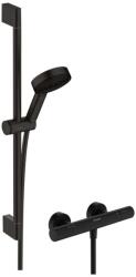 Hansgrohe Pulsify Select S - Set de duș cu termostat, 3 jeturi, EcoSmart, negru mat 24262670 (24262670)