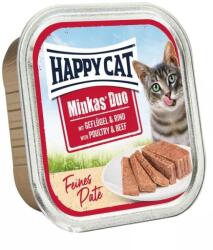 Happy Cat Minkas Duo - Pasăre și vită 16 x 100 g