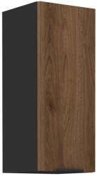 TEMPO KONDELA Felső szekrény, okapi dió/fekete, MENZO 30 G-72 1F