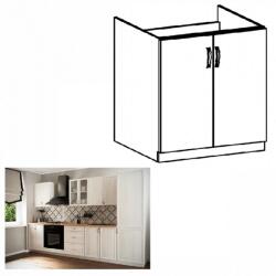 TEMPO KONDELA Mosogatószekrény D80Z, fehér/sosna Andersen, SICILIA - sprintbutor