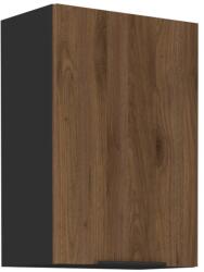 TEMPO KONDELA Felső szekrény, okapi dió/fekete, MENZO 50 G-72 1F - sprintbutor