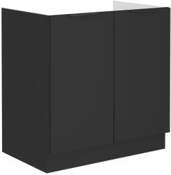 TEMPO KONDELA Mosogató szekrény, fekete, SIBER 80 ZL 2F BB - sprintbutor