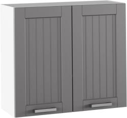 TEMPO KONDELA Felső szekrény, sötétszürke/fehér, JULIA TYP 11 - sprintbutor