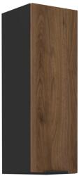 TEMPO KONDELA Felső szekrény, okapi dió/fekete, MENZO 30 G-90 1F