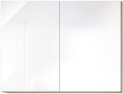 TEMPO KONDELA Felsőszekrény, G80, fehér magas fényű HG, LINE - sprintbutor