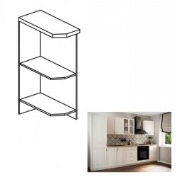 TEMPO KONDELA Alsószekrény D25PZ, balos, fehér, SICILIA - sprintbutor