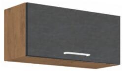 TEMPO KONDELA Felsőszekrény, tölgy lancelot/szürke matt, VEGA 80 GU-36 1F - sprintbutor