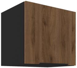 TEMPO KONDELA Felső szekrény, okapi dió/fekete, MENZO 40 GU-36 1F - sprintbutor