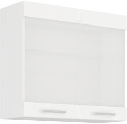 TEMPO KONDELA Felsőszekrény, fehér, SPLIT 80 GS-72 2F - sprintbutor