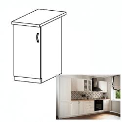 TEMPO KONDELA Alsószekrény D40, balos, fehér/sosna Andersen, SICILIA - sprintbutor