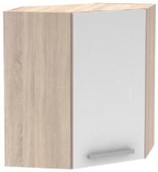 TEMPO KONDELA Felső sarokszekrény 1DV, tölgy sonoma/fehér, NOVA PLUS NOPL-013-OH - sprintbutor