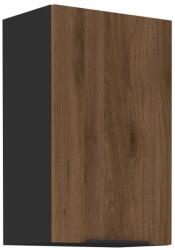 TEMPO KONDELA Felső szekrény, okapi dió/fekete, MENZO 45 G-72 1F