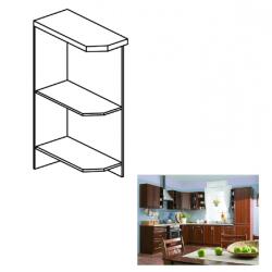 TEMPO KONDELA Alsószekrény D25PZ, balos, dió Milano, SICILIA - sprintbutor