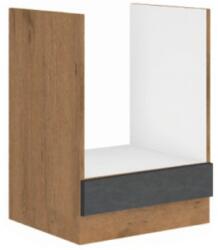 TEMPO KONDELA Alsószekrény, szürke matt/tölgy lancelot, VEGA 60 D GAZ BB - sprintbutor