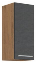 TEMPO KONDELA Felsőszekrény, szürke matt/tölgy lancelot, VEGA 30 G-72 1F - sprintbutor