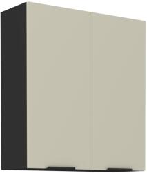 TEMPO KONDELA Felső szekrény, cashmere/fekete, ARAKA 80 G-90 2F - sprintbutor