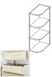 TEMPO KONDELA sarokszekrény polcokkal, felső, szürke, PRADO 30 G ZAK-72 - sprintbutor