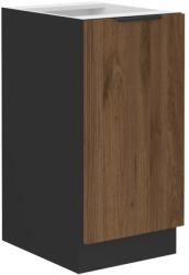 TEMPO KONDELA Alsó szekrény, okapi dió/fekete, MENZO 40 D 1F BB