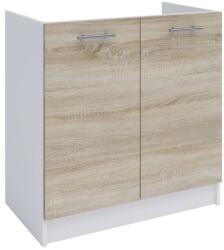TEMPO KONDELA alsószekrény, tölgy sonoma/fehér, FABIANA S - 80ZL - sprintbutor