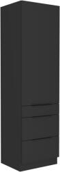 TEMPO KONDELA Magas szekrény, fekete, SIBER 60 DKS-210 3S1F - sprintbutor