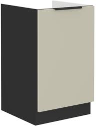 TEMPO KONDELA Mosogató szekrény, cashmere/fekete, ARAKA 50 ZL 1F BB - sprintbutor