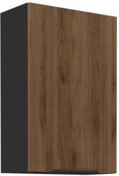 TEMPO KONDELA Felső szekrény, okapi dió/fekete, MENZO 60 G-90 1F