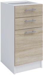 TEMPO KONDELA alsószekrény, tölgy sonoma/fehér, FABIANA S - 40SZ2 - sprintbutor